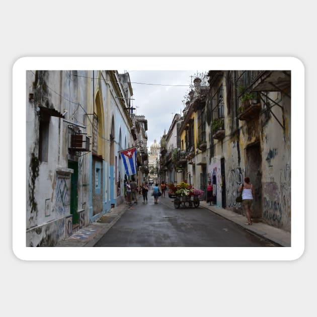 Old Havana Cuba Sticker by Steves-Pics